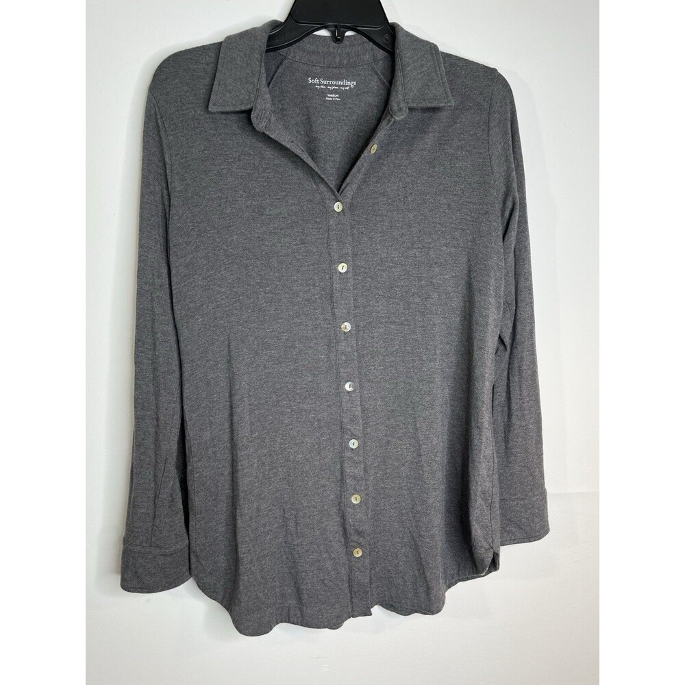 Soft Surroundings Button Front Super Soft Button Blouse